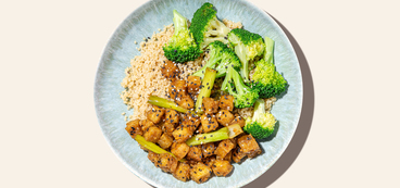 General Tso's Tofu quinoa, steamed broccoli