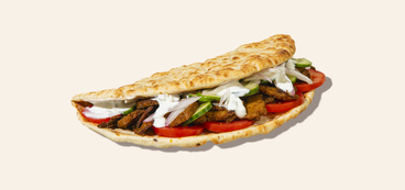 Seitan Gyros quick pickles, tomato, tzatziki