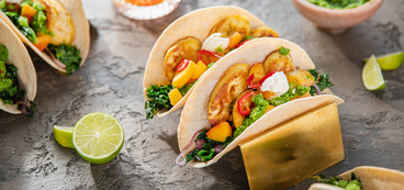 Crispy Plantain Tacos with Fiery Green Sauce & Apricot