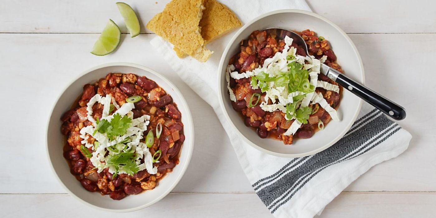 Chili non Carne with Masa Flatbread