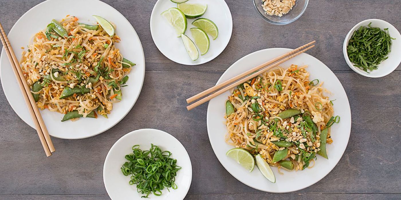 Chile Lime Noodles with Crumbled Tofu and Spring Vegetables