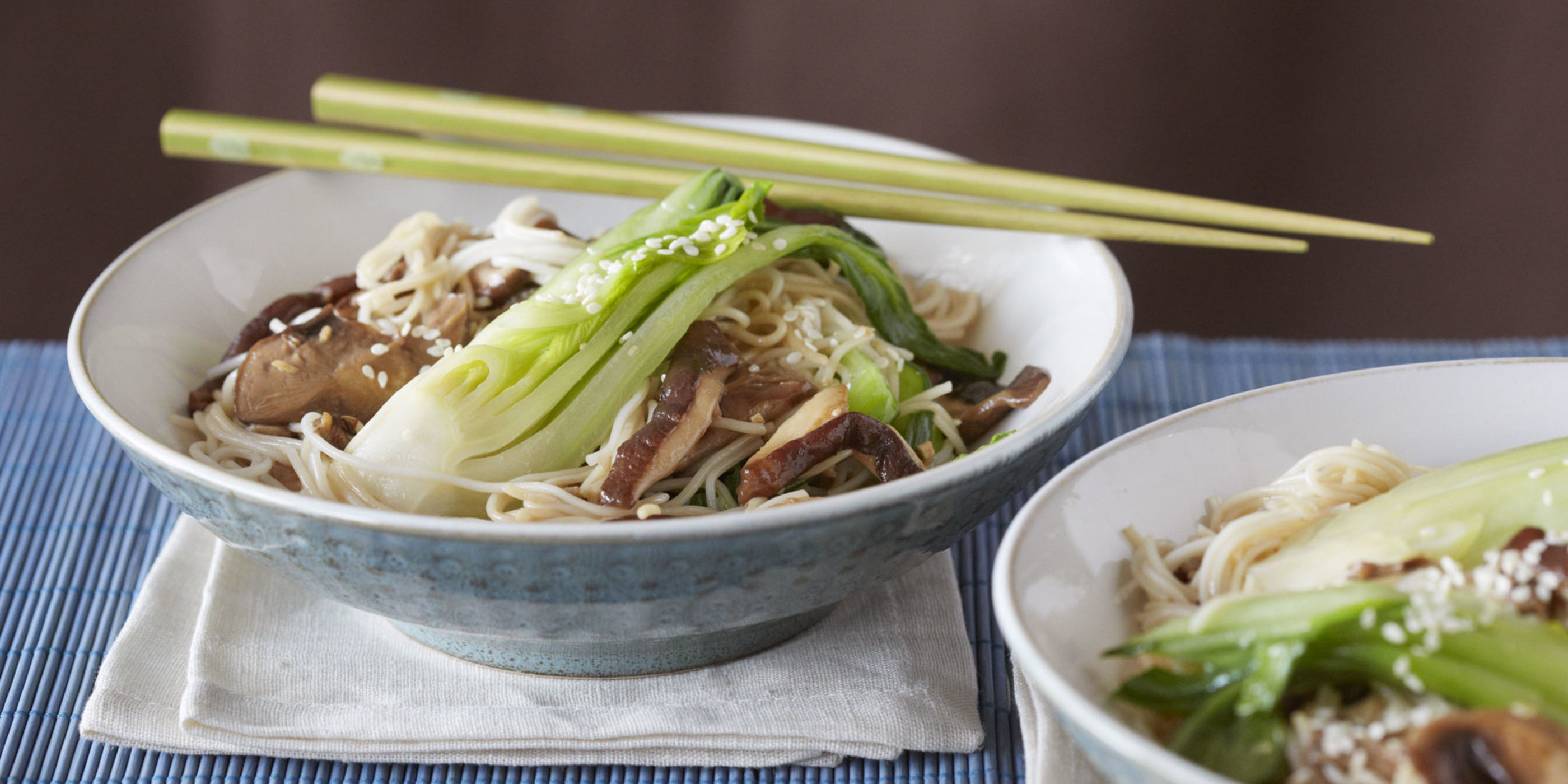 Shitake Bok Choy Soba Noodle Bowl PlantBased Recipes