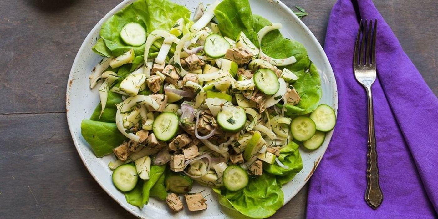 Tarragon “Chicken” Salad with Shaved Fennel and Green Apple