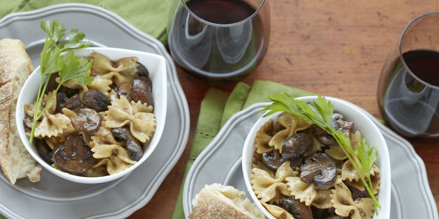 Bowtie Pasta with Mushrooms