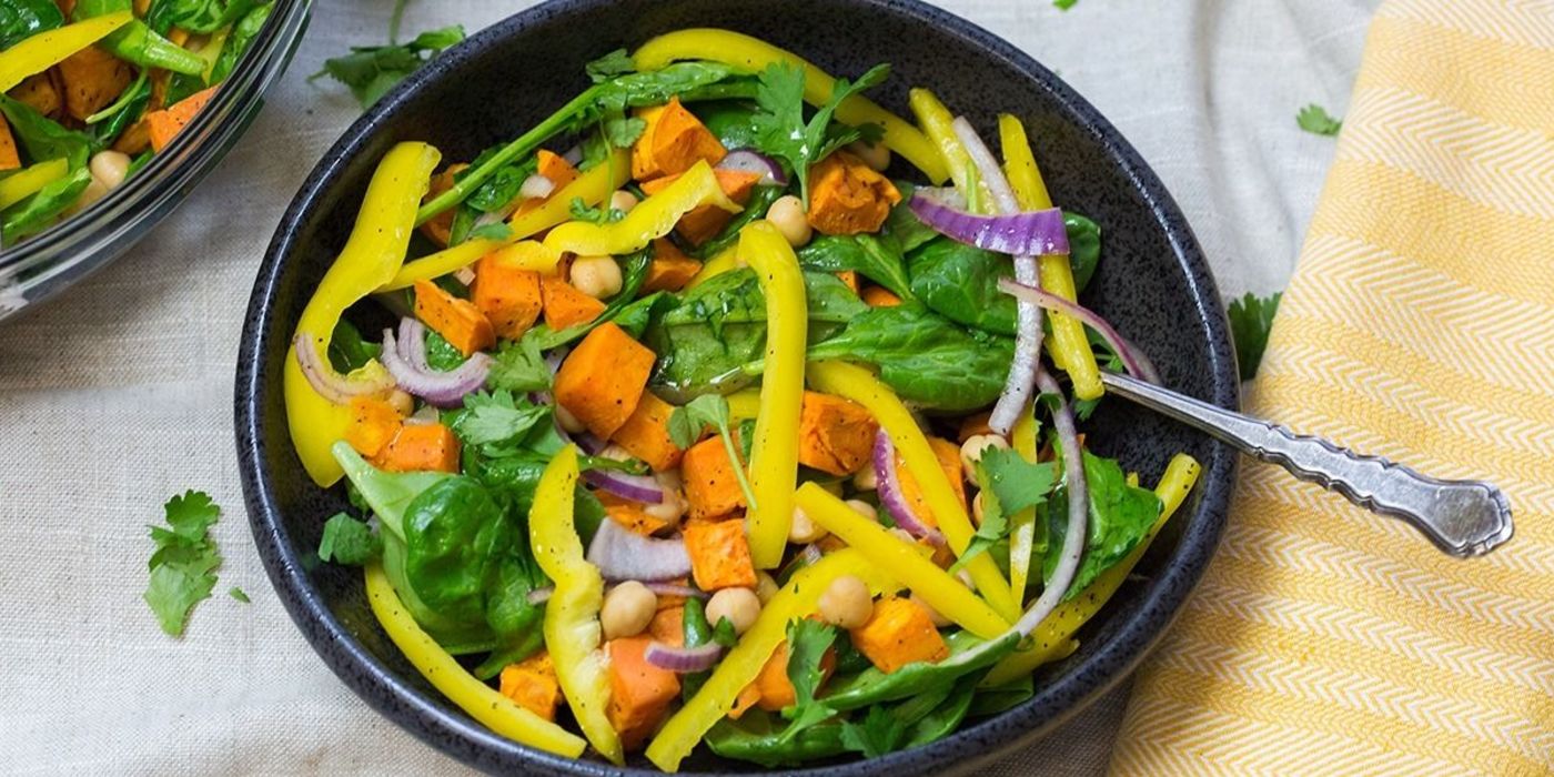 Sweet Potato and Chickpea Salad with Spiced Date Vinaigrette image