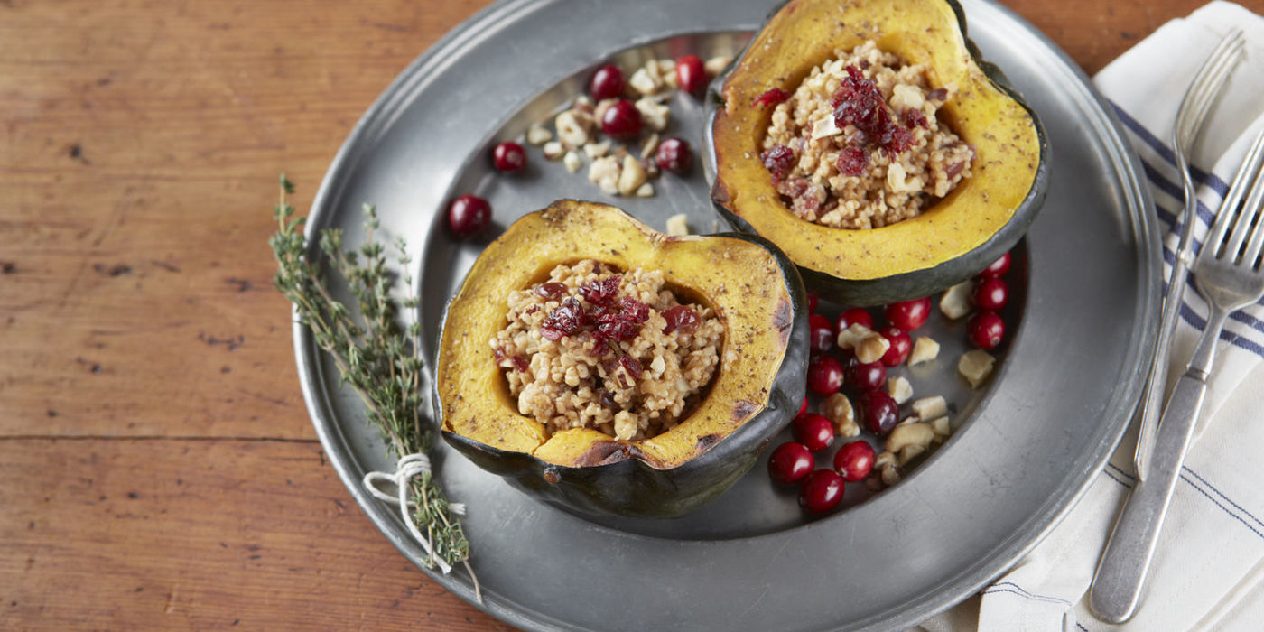 Roasted Acorn Squash with Winter Fruit