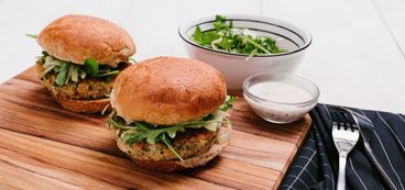 Cannellini Bean Burger with Caper Aioli and Fennel