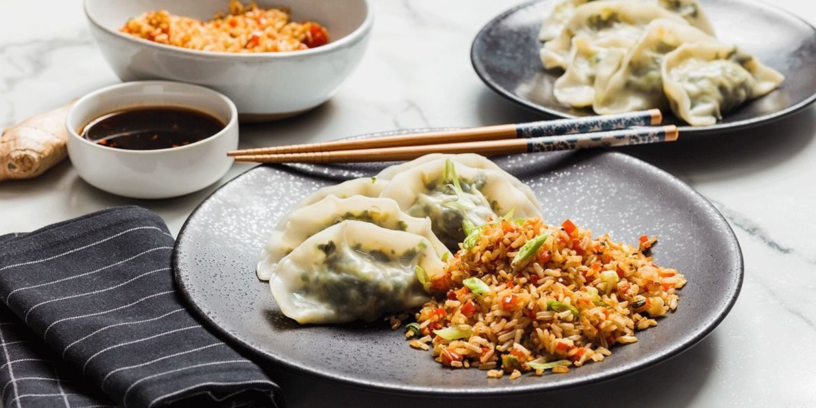 Mustard Green and Edamame Dumplings PlantBased Recipes