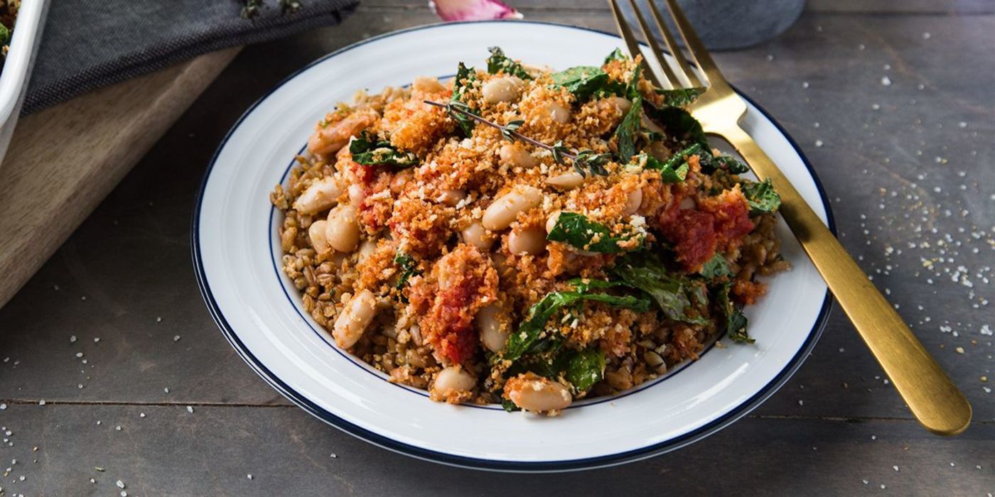 Butter Roasted Tomato Gratin with Toasted Farro