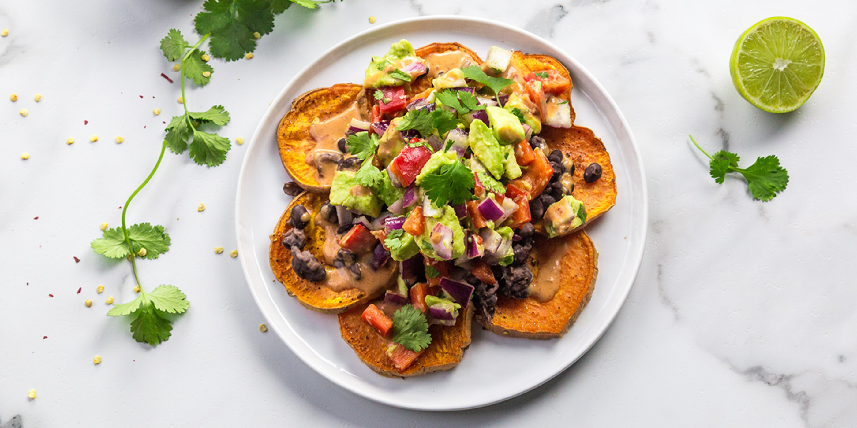 Loaded Sweet Potato Nachos PlantBased Recipes