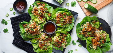 Korean Lettuce Wraps with Seitan and Ssam Sauce