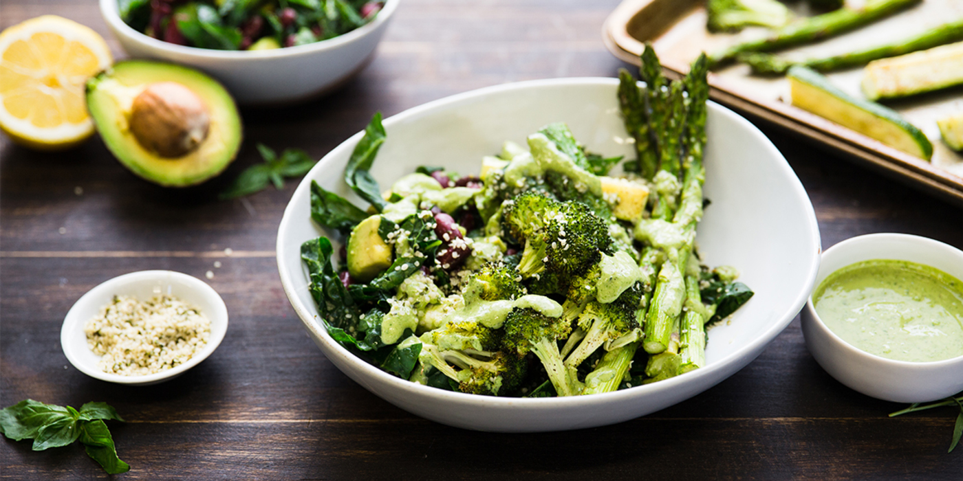 Buddha Bowl with Green Goddess Dressing & Massaged Kale