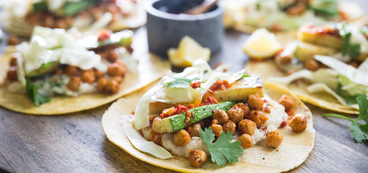 Chickpea Street Tacos with Piri Piri Sauce & Charred Zucchini