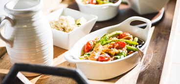 Seitan Massaman Curry with Blistered Cherry Tomatoes & Brown Basmati Rice