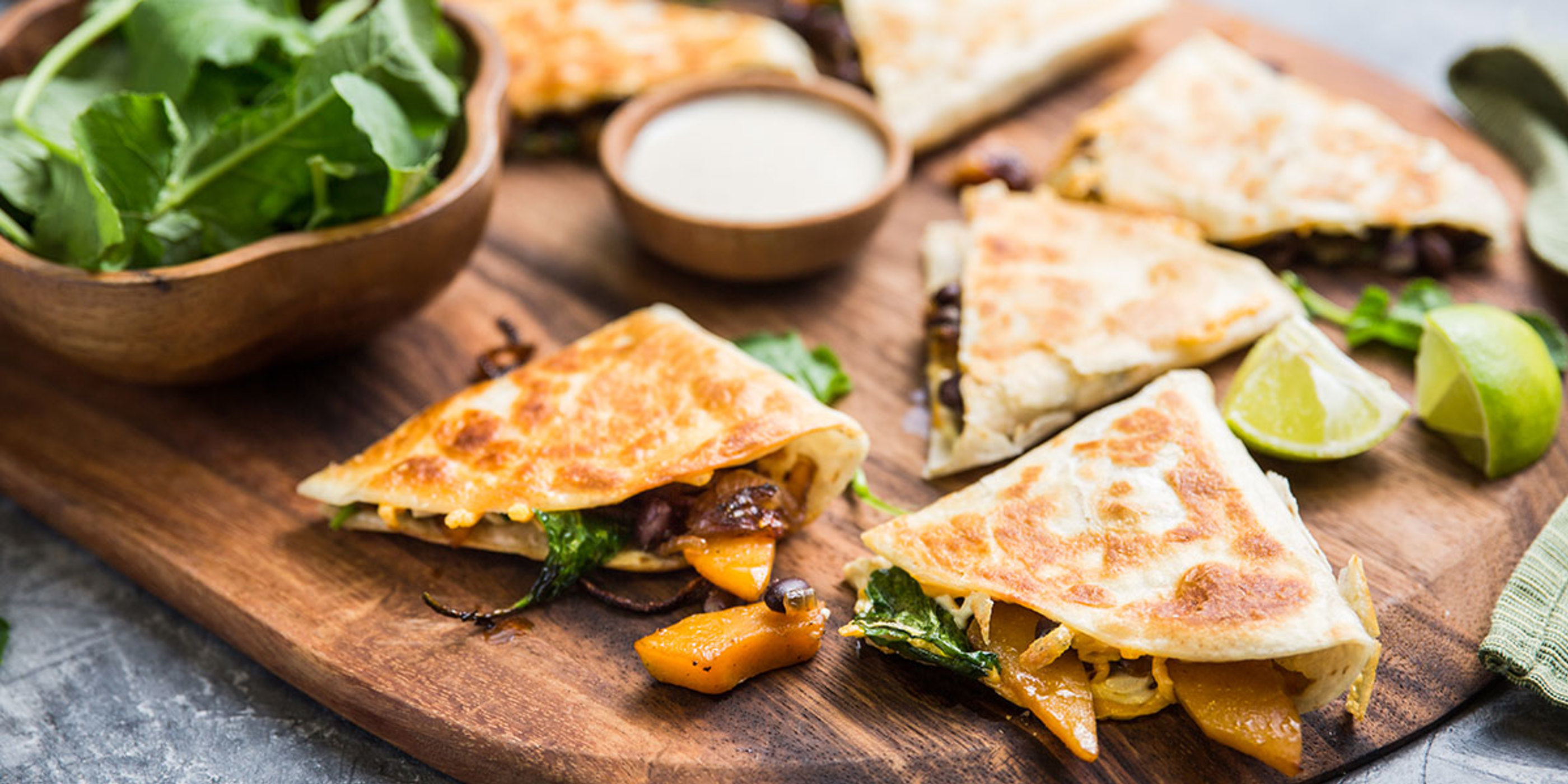 Butternut and Black Bean Quesadilla PlantBased Recipes