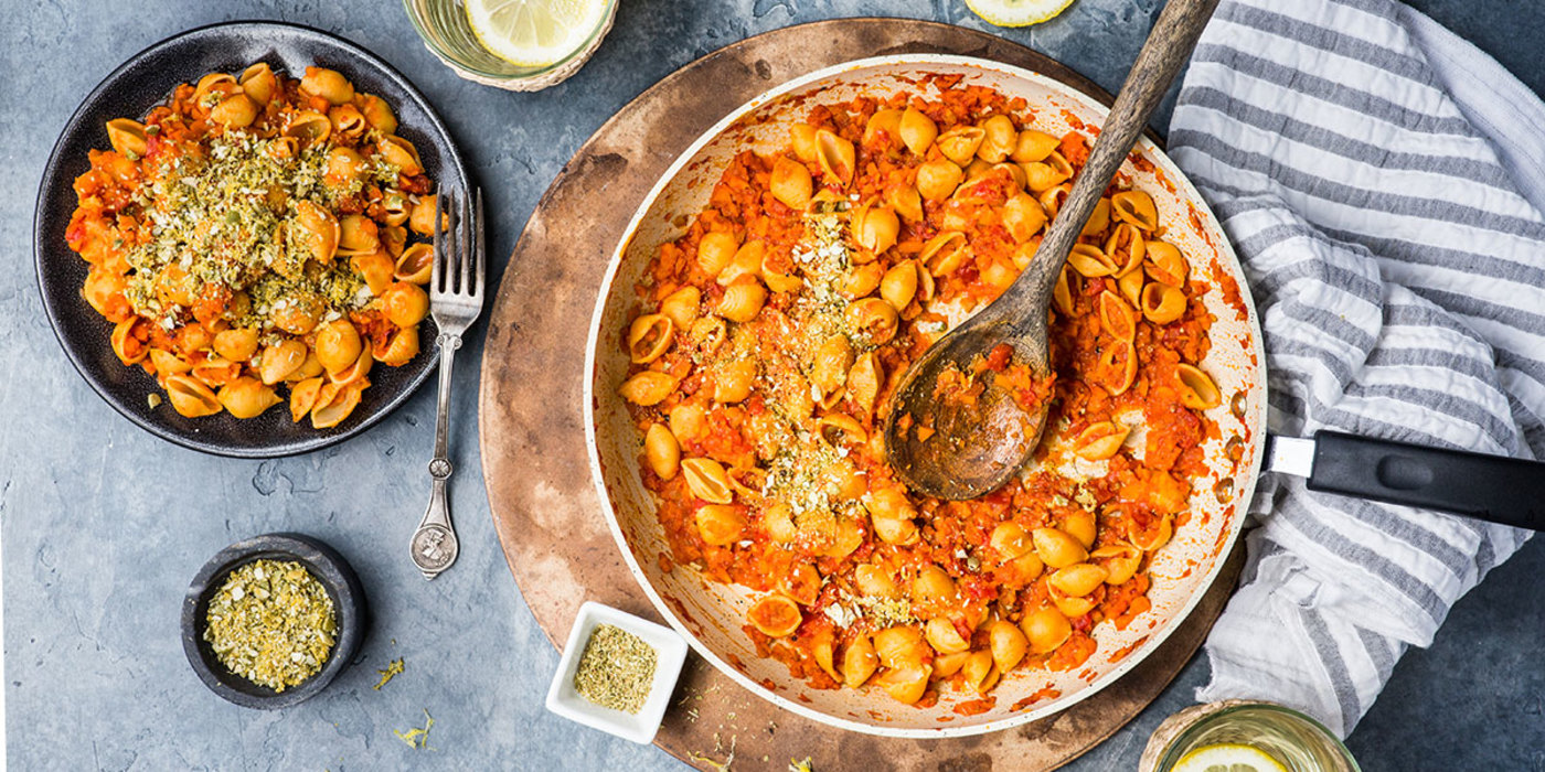 Pasta Bolognese with Pepita Parmesan