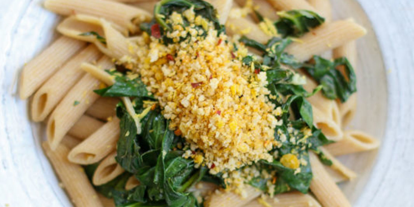 Penne Pasta with Collard Greens