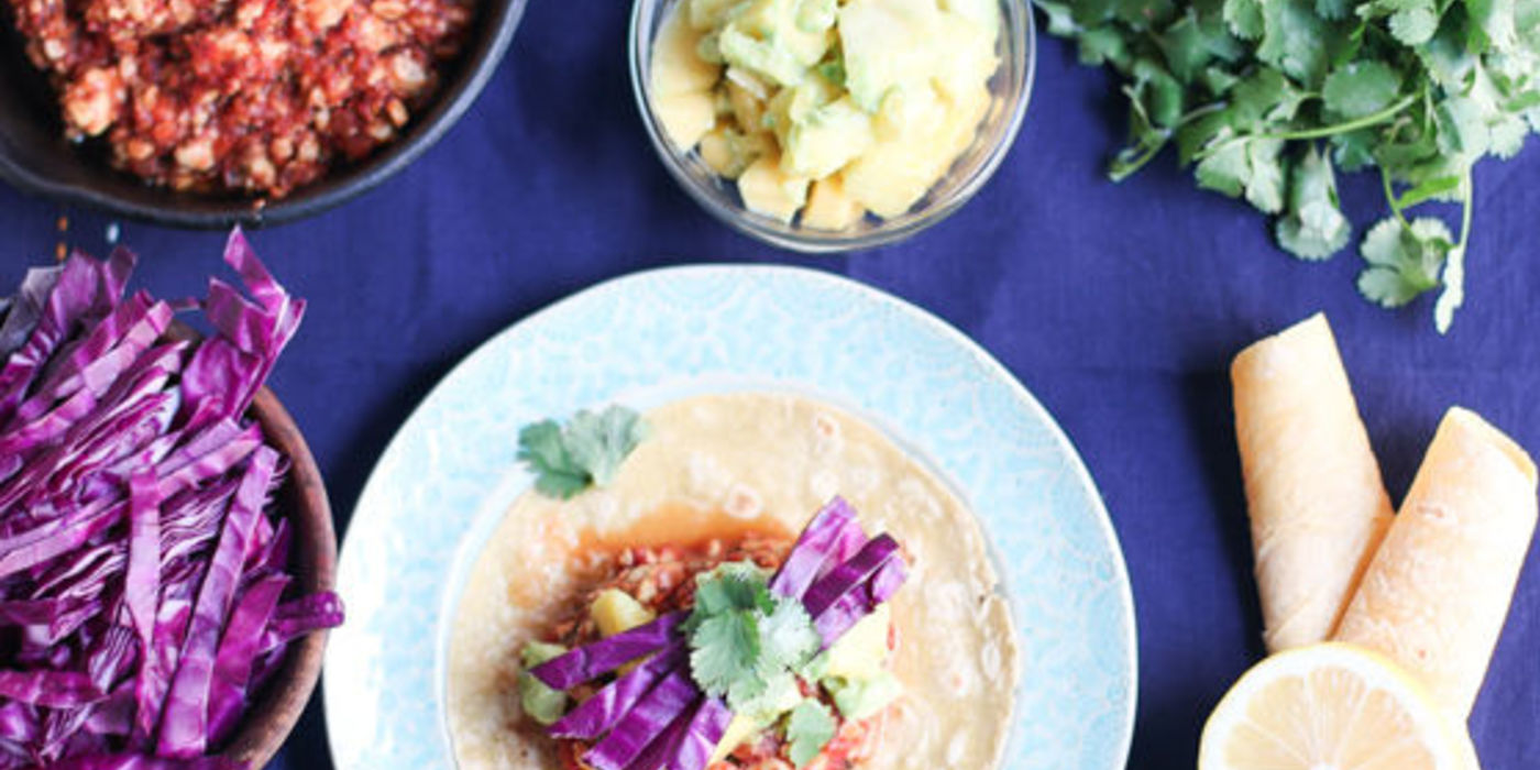 Chipotle Tempeh Tacos with Mango Salsa