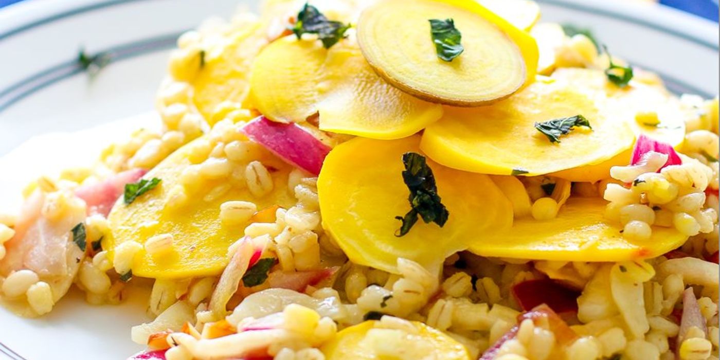 Barley, Fennel and Golden Beet Salad