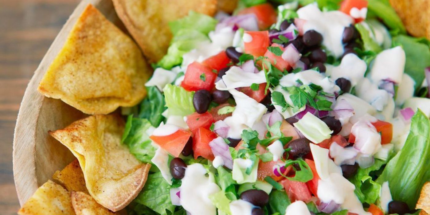 Taco Salad with Chipotle Lime Sauce