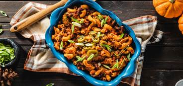 368 173 vegan chili mac with red beans pickled jalapenos hero
