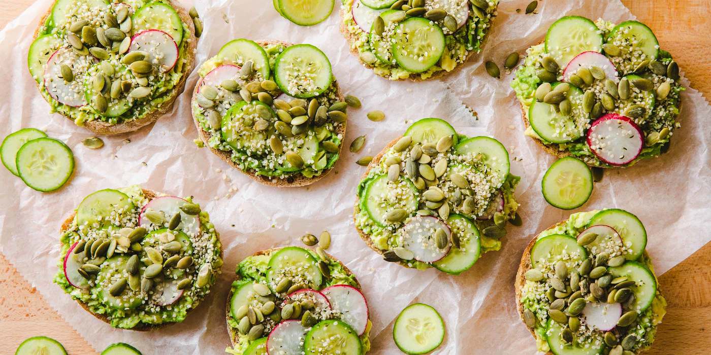 Seeded Avocado Toast with Radishes & Cucumber Seeded Avocado Toast with Radishes & Cucumber
