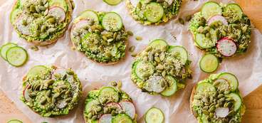 Seeded Avocado Toast with Radishes & Cucumber