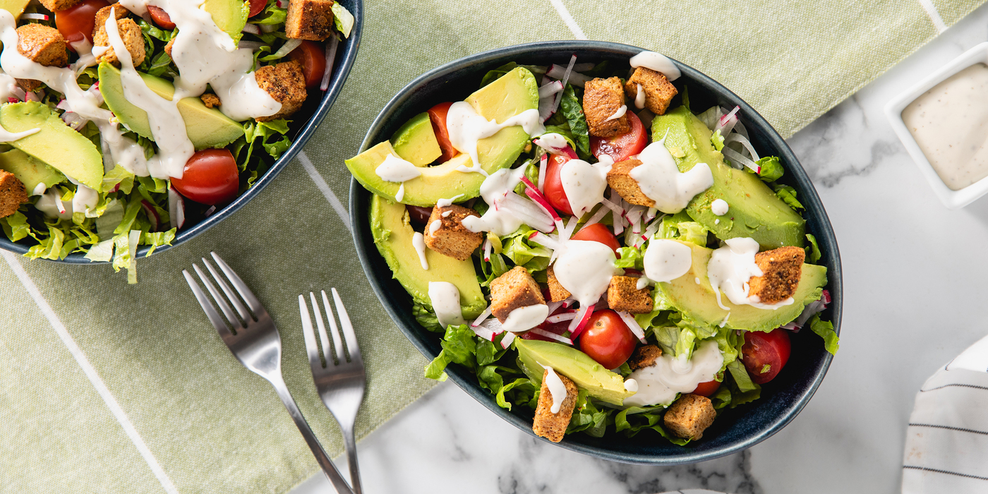 Chopped Salads with Avocado & Ranch Dressing Chopped Salads with Avocado & Ranch Dressing