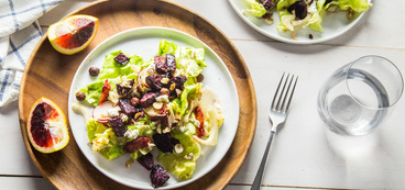 Blood Orange Salad with Roasted Beets & Ginger Miso Dressing