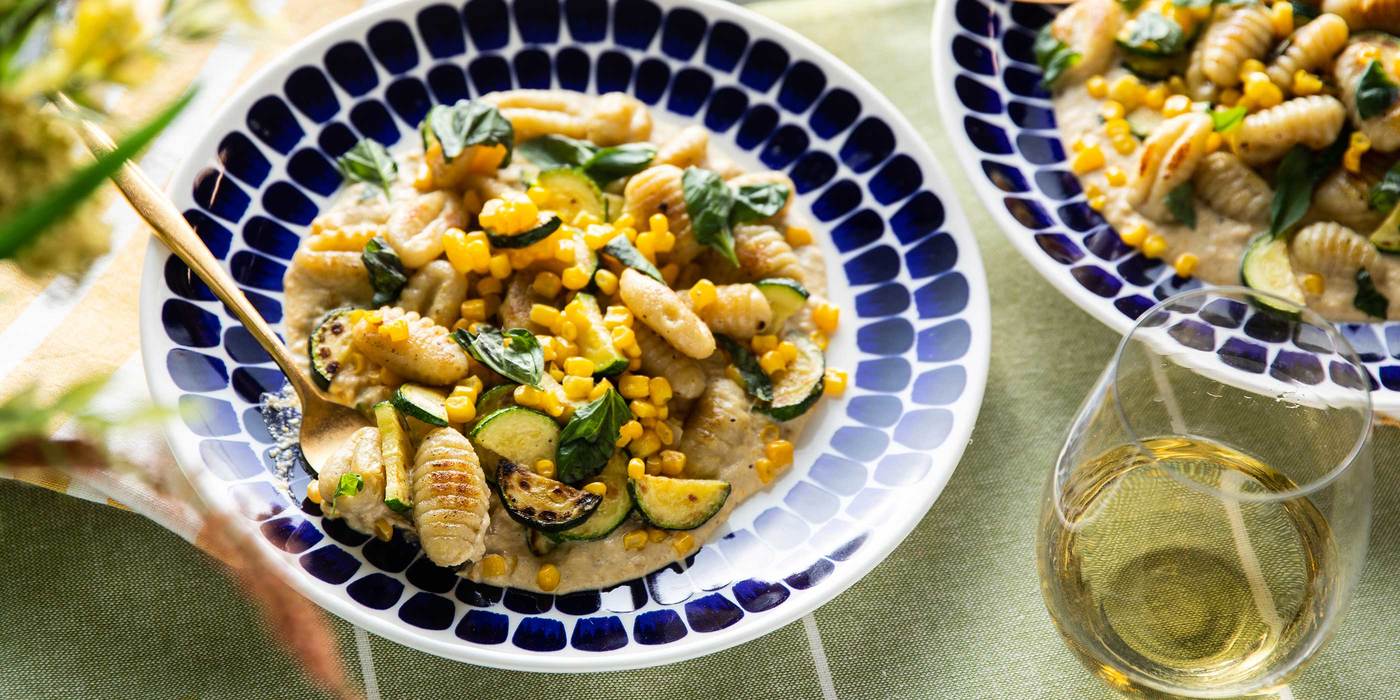 Gnocchi Primavera with Corn Crema & Torn Basil Gnocchi Primavera with Corn Crema & Torn Basil