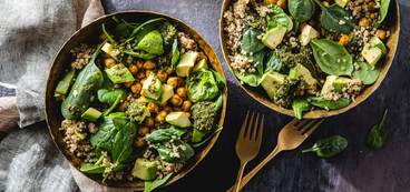 Indian Spiced Chickpea Bowls with Quinoa & Avocado