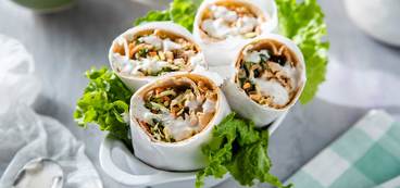 Buffalo Tofu Burritos with Kale & Ranch Dressing