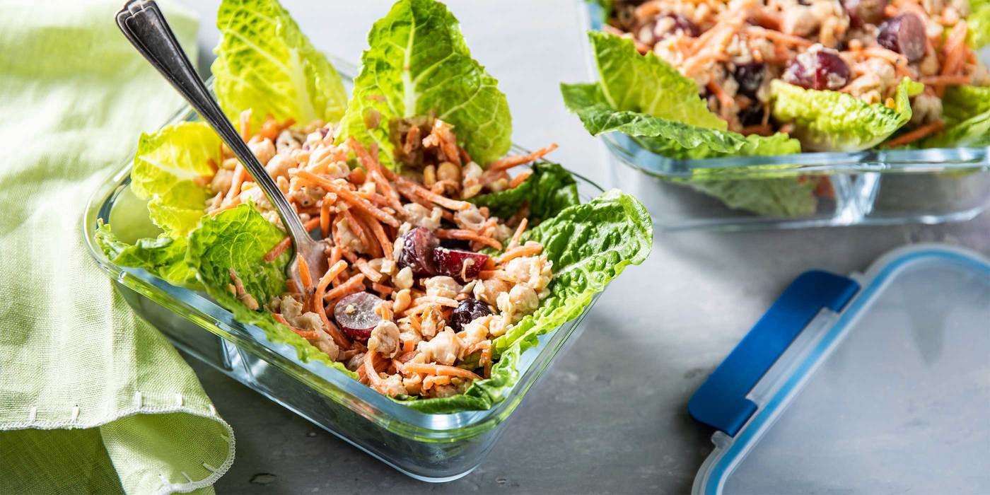 Waldorf Chickpea Salads with Grapes & Lettuce Cups Waldorf Chickpea Salads with Grapes & Lettuce Cups
