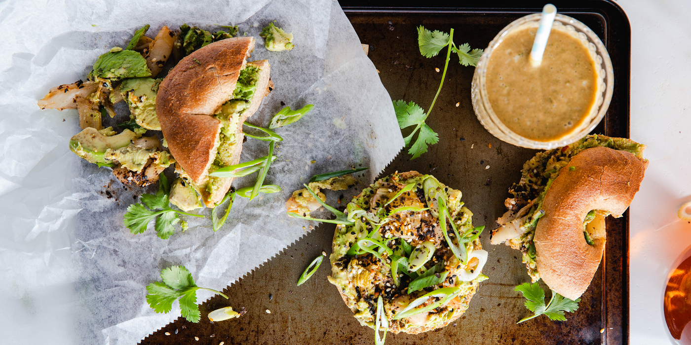 Avocado Sushi Bagels with Smoked Nori Spice & Kimchi Avocado Sushi Bagels with Smoked Nori Spice & Kimchi