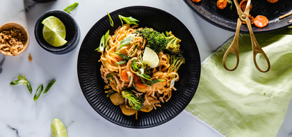 Pad Thai with Broccoli & Water Chestnuts