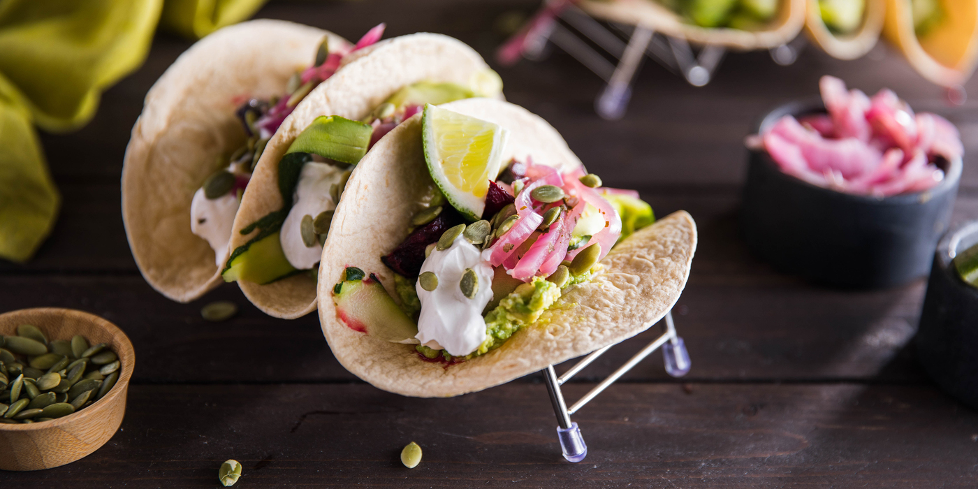 Beet Tacos with Pickled Red Onion & Avocado Beet Tacos with Pickled Red Onion & Avocado