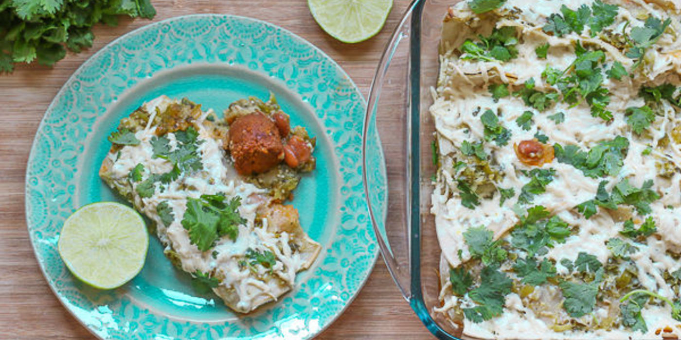 Chorizo Enchiladas with Salsa Verde Chorizo Enchiladas with Salsa Verde
