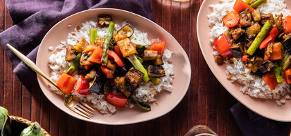 Thai Skillet Eggplant with Coconut Jasmine Rice