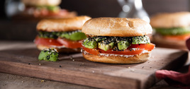 268 126 vegan avocadobagelsandwichwitheverythingcreamcheese hero