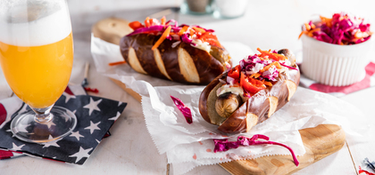 Italian Sausages with Dijonnaise & Carrot Slaw