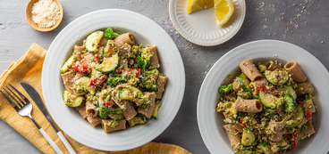 368 173 vegan wholewheatrigatoniwithlemonbroccolipesto hero