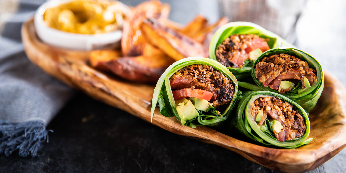 Collard Green Burritos with Walnut Meat & Queso Collard Green Burritos with Walnut Meat & Queso