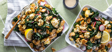 368 173 vegan cauliflowerkalecaesarwithcrispybutterbeans hero