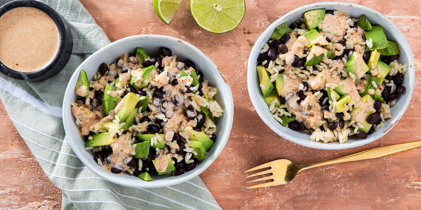 Black Bean Bowls with Avocado & Ranch Lime Dressing Black Bean Bowls with Avocado & Ranch Lime Dressing