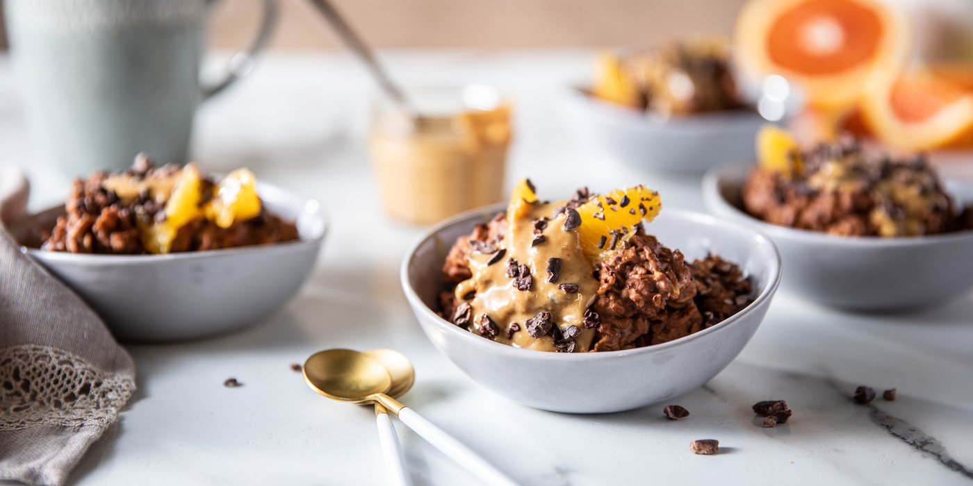 Chocolate Overnight Oats with Cacao Nibs & Oranges Chocolate Overnight Oats with Cacao Nibs & Oranges