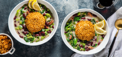 Red Bean Gumbo with Pecans & Dirty Rice