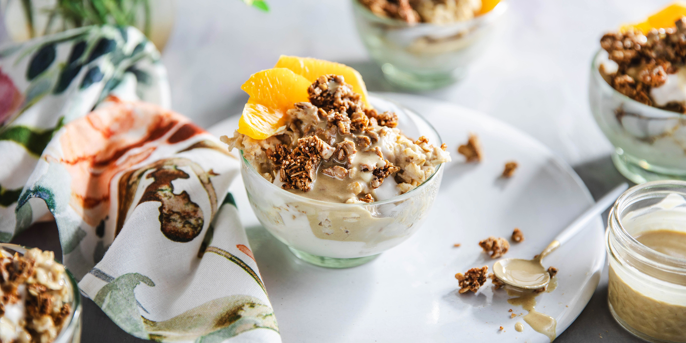 Orange Tahini Overnight Oats with Vanilla Cashewgurt Orange Tahini Overnight Oats with Vanilla Cashewgurt