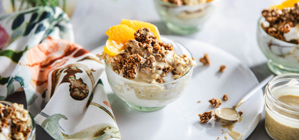 Orange Tahini Overnight Oats with Vanilla Cashewgurt