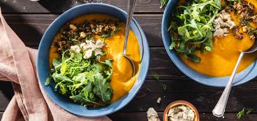 368 173 vegan gingered carrot soup with herb garlic cashew cheese dukkah spice hero 2