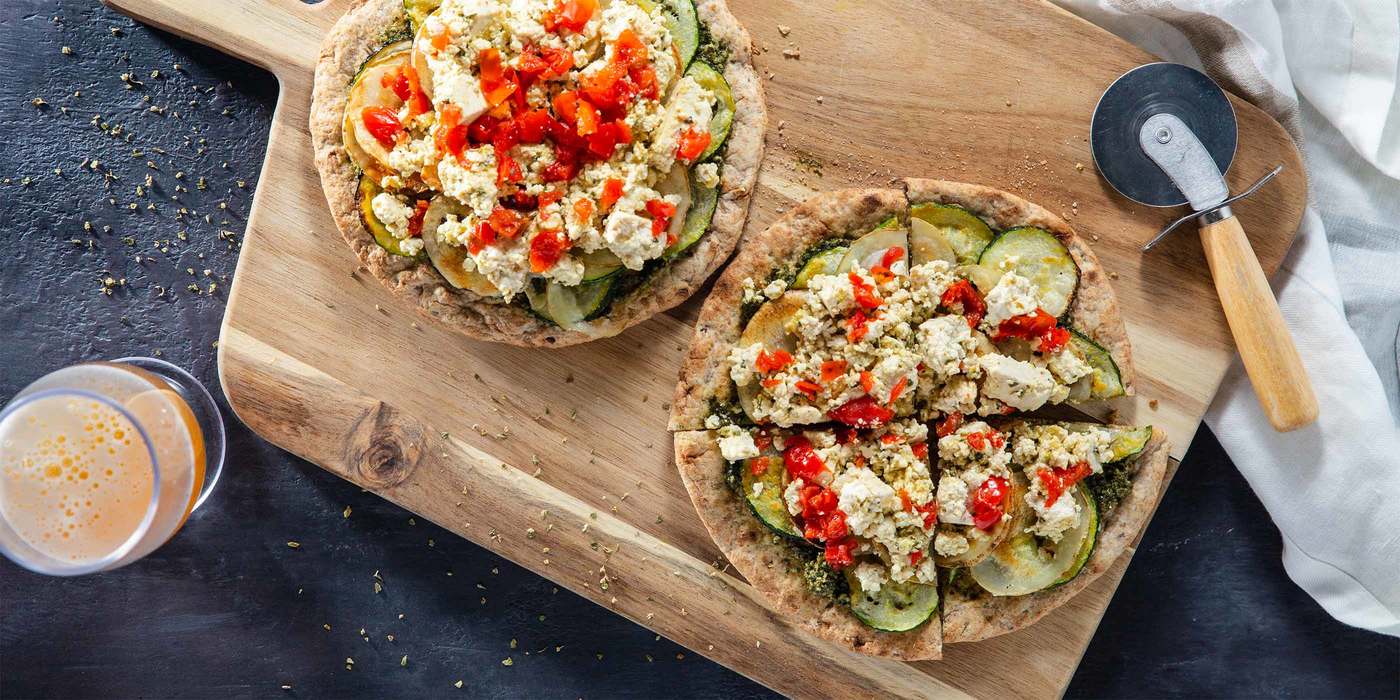 Pesto Potato Flatbreads with Zucchini & Tofu Ricotta Pesto Potato Flatbreads with Zucchini & Tofu Ricotta